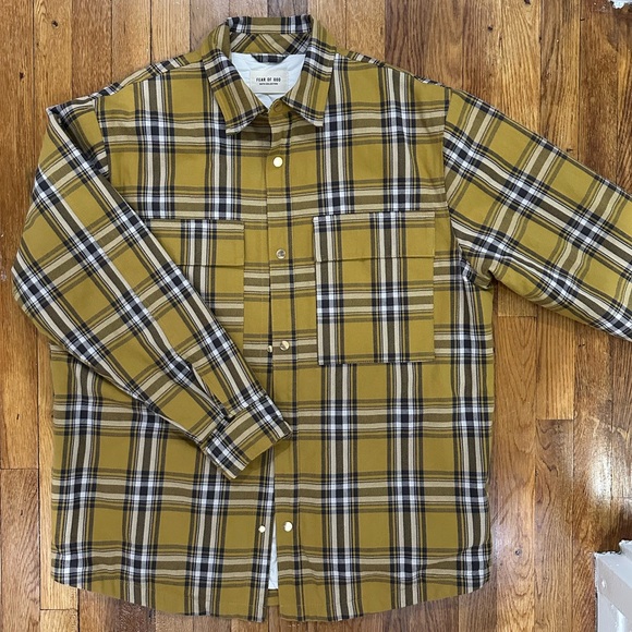 FEAR OF GOD heavy quilted flannel yellow sixth 6 collection jerry lorenzo - Picture 1 of 10